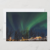 Nordlichter - Aurora Borealis Island Einladung (Rückseite)