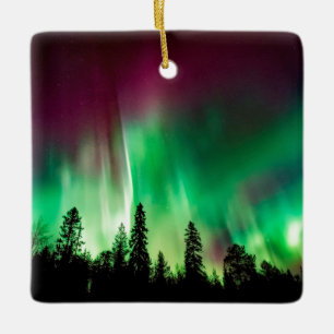 Nordlichter Aurora borealis Keramikornament