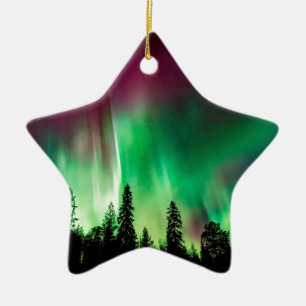 Nordlichter Aurora borealis Keramikornament