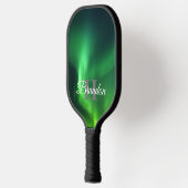 Nordlichter Aurora Borealis Monogram Custom Pickleball Schläger (Links)