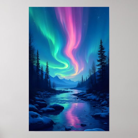 Nordlichter Aurora Borealis Poster (Vorne)