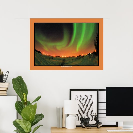 Nordlichter Aurora Borealis Poster (Heimbüro)