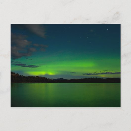 Nordlichter (Aurora borealis) Postkarte (Vorderseite)