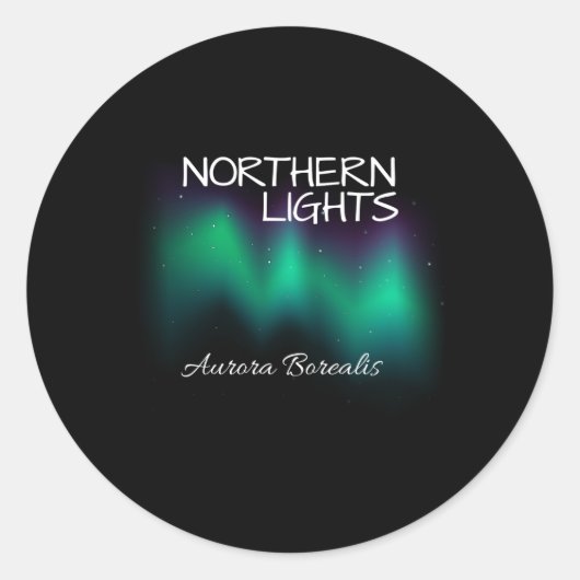 Nordlichter Aurora Borealis Runder Aufkleber (Vorderseite)