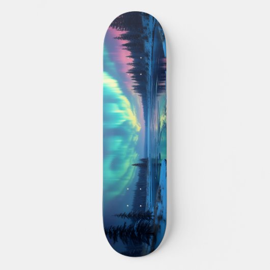 Nordlichter Aurora Borealis Skateboard (Vorderseite)