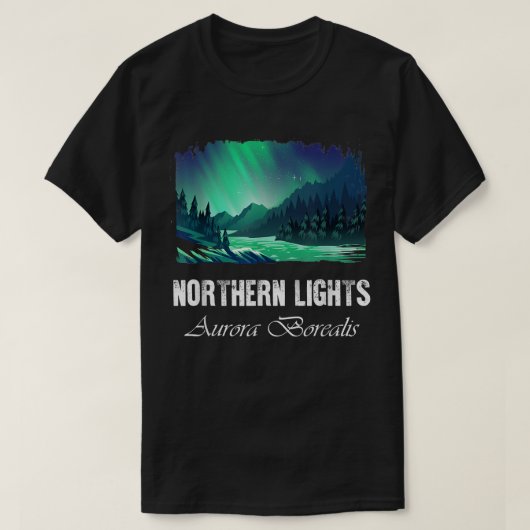 Nordlichter, Aurora Borealis  T-Shirt (Design vorne)