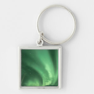 Nordlichter, Aurora borealis, über den Vorgebirgen Schlüsselanhänger