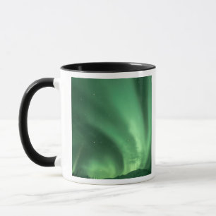 Nordlichter, Aurora borealis, über den Vorhügeln Tasse