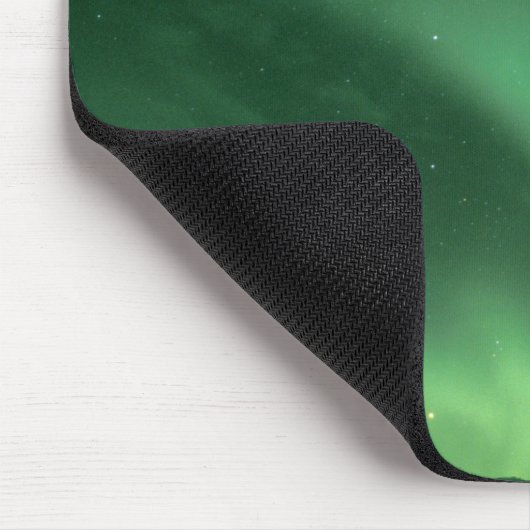 Nordlichter, Aurora borealis, über Vorgebirge Mousepad (Ecke)