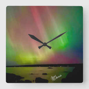 Nordlichter Aurora Borealis Uhr