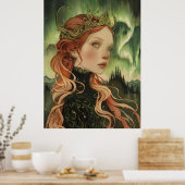 Nordlichter Aurora Borealis Vidame Poster (Küche)