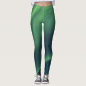 Nordlichter Aurora Borealis Yoga Pants Green Leggings (Vorderseite)