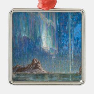 Nordlichter aus Nordnorwegen (Aurora) Ornament Aus Metall