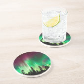 Nordlichter der Aurora borealis Getränkeuntersetzer (Seite)