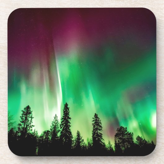 Nordlichter der Aurora borealis Getränkeuntersetzer (Vorderseite)