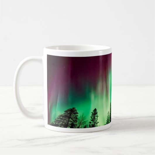 Nordlichter der Aurora borealis Kaffeetasse (Links)