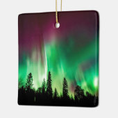 Nordlichter der Aurora borealis Keramikornament (Links)