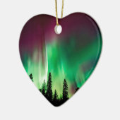 Nordlichter der Aurora borealis Keramikornament (Links)