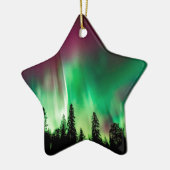 Nordlichter der Aurora borealis Keramikornament (Links)