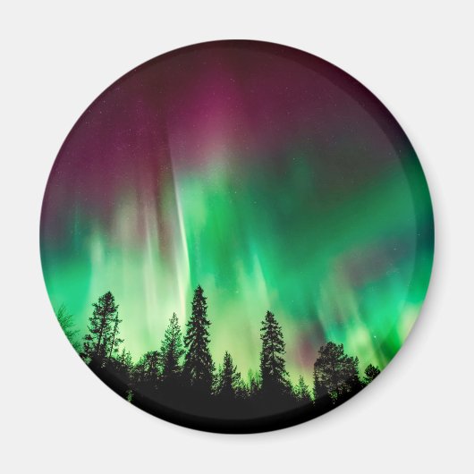 Nordlichter der Aurora borealis Magnet (Vorne)
