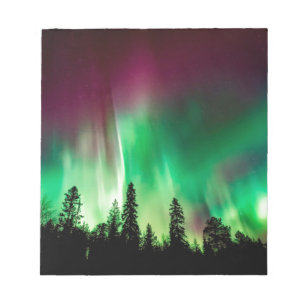 Nordlichter der Aurora borealis Notizblock