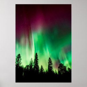 Nordlichter der Aurora borealis Poster