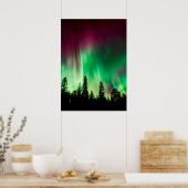 Nordlichter der Aurora borealis Poster (Küche)