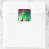 Nordlichter der Aurora borealis Quadratischer Aufkleber (Tasche)