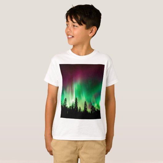 Nordlichter der Aurora borealis T-Shirt (Vorne ganz)