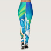 Nordlichter des Arktischen Bären Leggings (Rückseite)