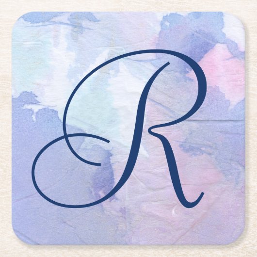 Nordlichter des Monogramm-| II Rechteckiger Pappuntersetzer (Vorderseite)