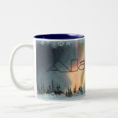 NORDlichter durch SHARON SHARPE Zweifarbige Tasse (Links)