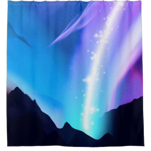 Nordlichter Duschvorhang (Vorderseite)