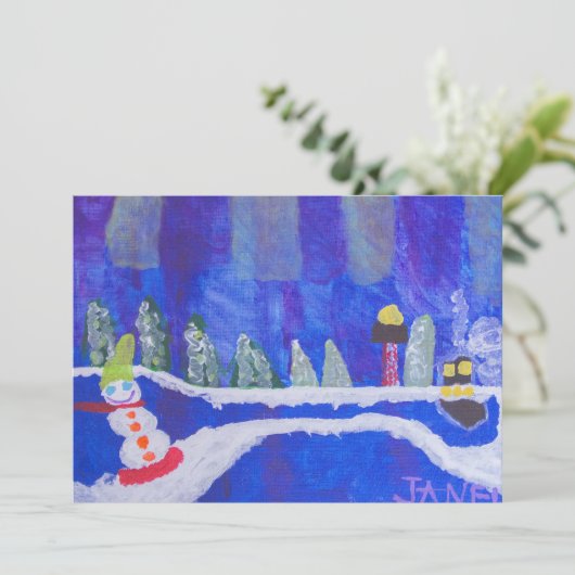 Nordlichter Feiertagskarte (Stehend Vorderseite)