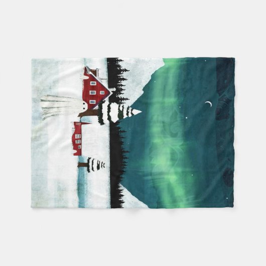 Nordlichter Fleecedecke (Vorderseite (Horizontal))