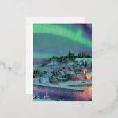 Nordlichter Folien Feiertagspostkarte (Vorderseite/Rückseite)