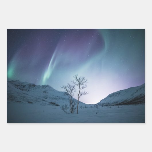 Nordlichter Geschenkpapier Set (Vorderseite)