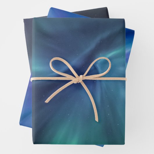 Nordlichter Geschenkpapier Set (Beispiel)