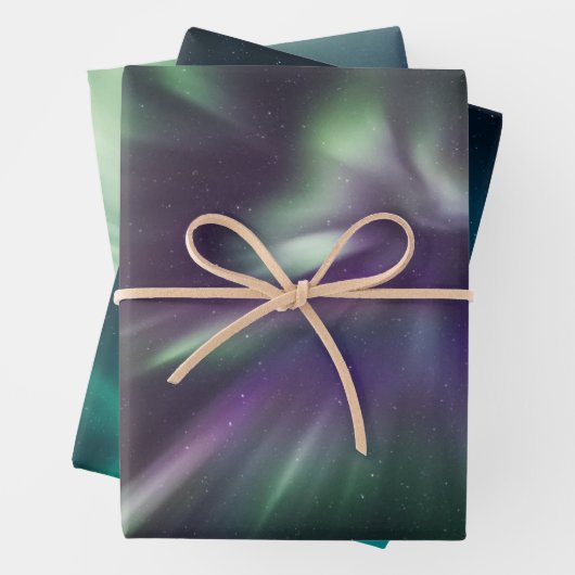 Nordlichter Geschenkpapier Set (Beispiel)