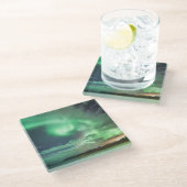 Nordlichter Glasuntersetzer (Schrägansicht)