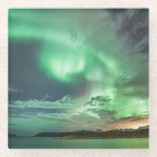 Nordlichter Glasuntersetzer (Vorderseite)