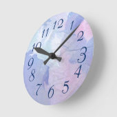 Nordlichter II Runde Wanduhr (Winkel)