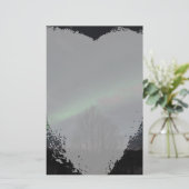 Nordlichter im nördlichen Wald Briefpapier (Stehend Vorderseite)