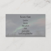 Nordlichter im nördlichen Wald Visitenkarte (Rückseite)