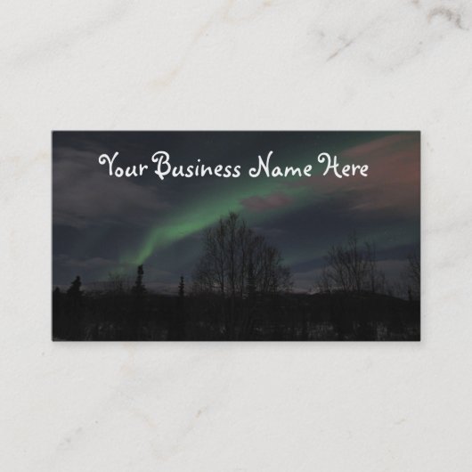 Nordlichter im nördlichen Wald Visitenkarte (Vorderseite)
