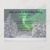 Nordlichter im Winter Ankündigungspostkarte (Vorderseite)