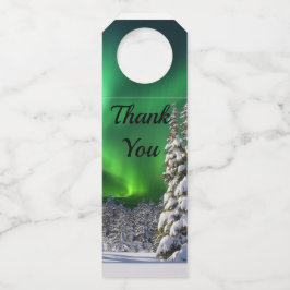 Nordlichter im Winter Flaschenanhänger