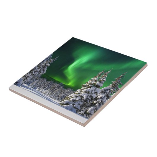 Nordlichter im Winter Fliese (Seite)