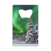 Nordlichter im Winter Geldbeutel Flaschenöffner (Rückseite)