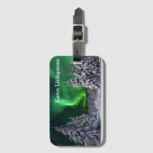 Nordlichter im Winter Gepäckanhänger (Vorderseite Vertikal)